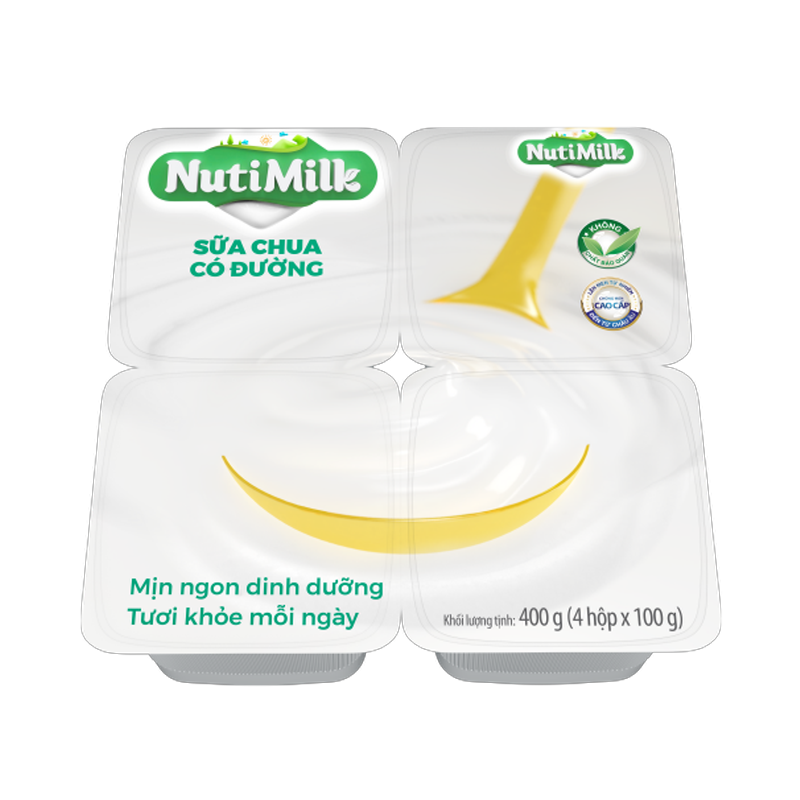 NutiMilk Thùng 48 Hộp Sữa chua Có Đường TU.NSCCDLA Nutifood