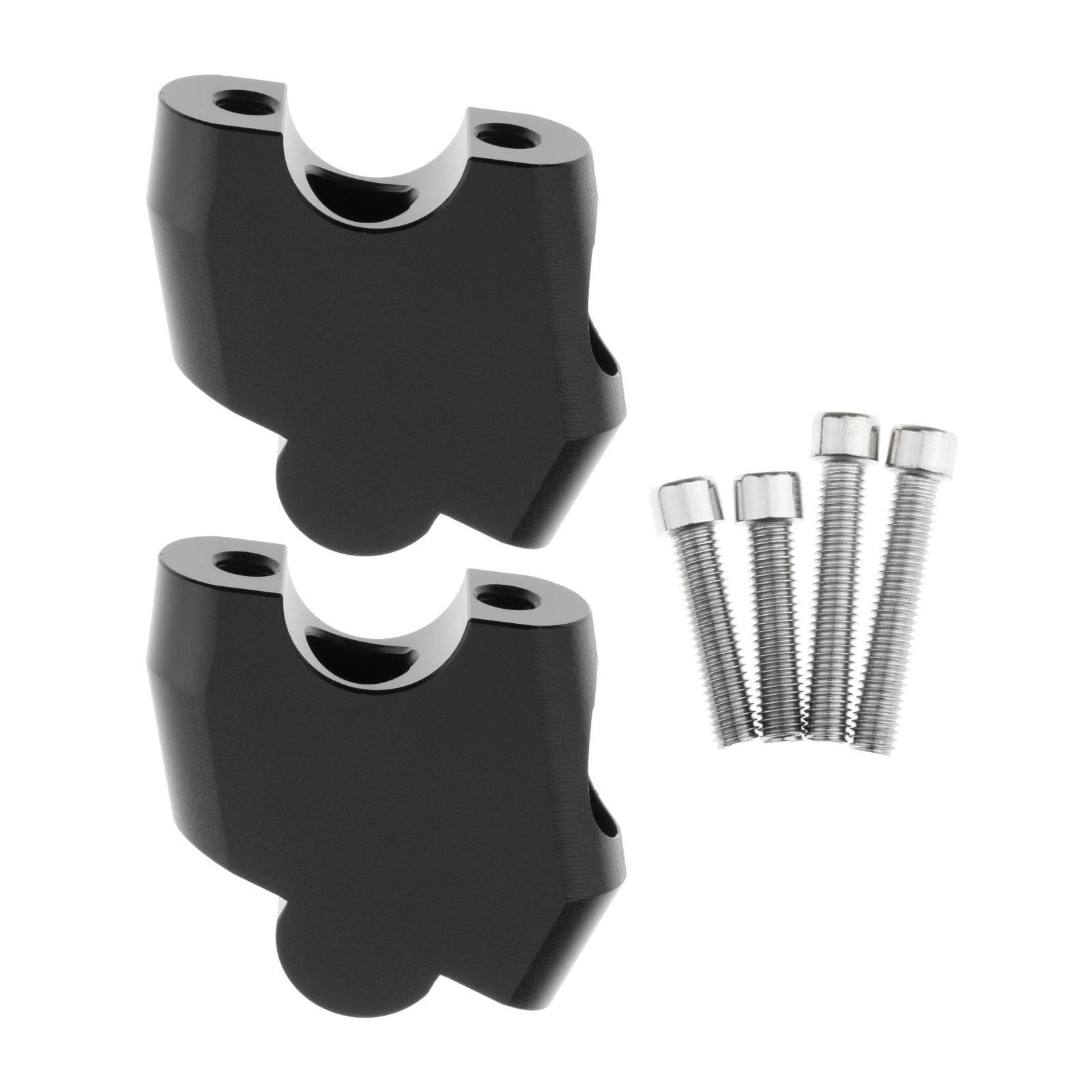 Motorcycle CNC Handlebar Riser Clamp Kit for Black