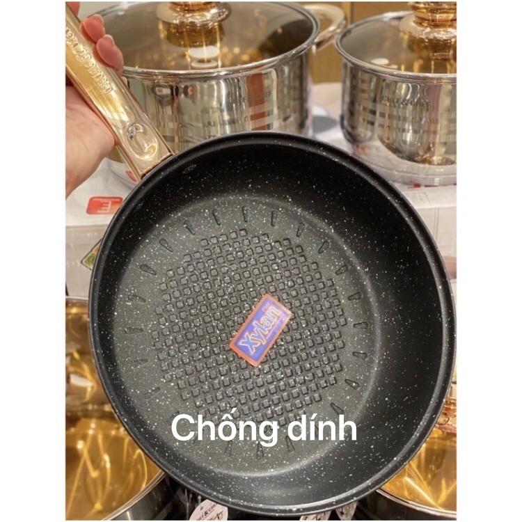Bảo hành 12 tháng Bộ nồi inox 6 món bếp từ, 5 đáy, chống dính công nghệ Đức - CHEF&CHEF