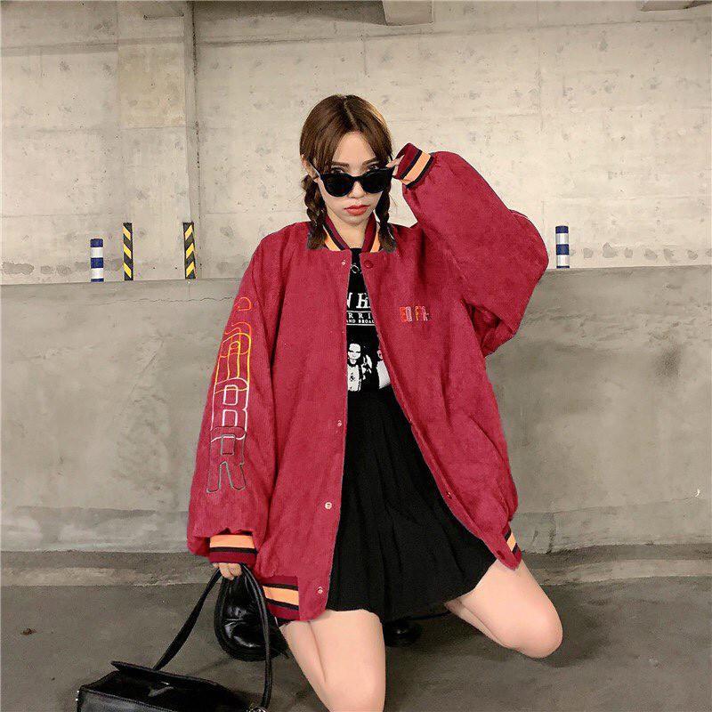 Áo Khoác Bomber Nam Nữ - Áo Khoác Kaki Unisex EOHFFRU Vải Nhung Siêu Hot - LP.STORE