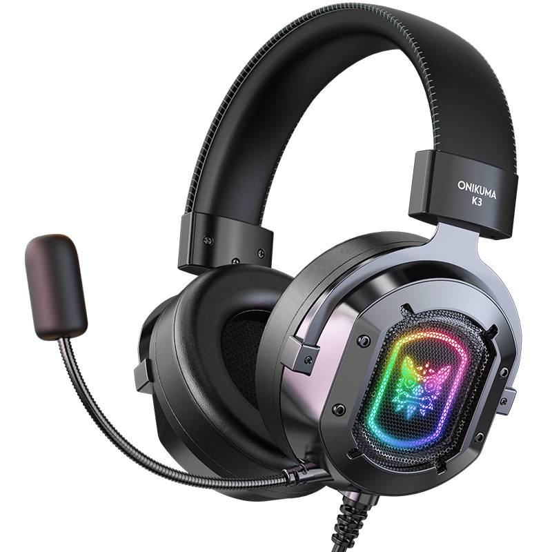 Tai Nghe Chơi Game ONIKUMA K3 Có Mic Và Tai Nghe Chơi Game Khử Tiếng Ồn Với Đèn Led, Cho Điện Thoại Di Động Máy Tính Xách Tay PS4 PS5 PC XBOX