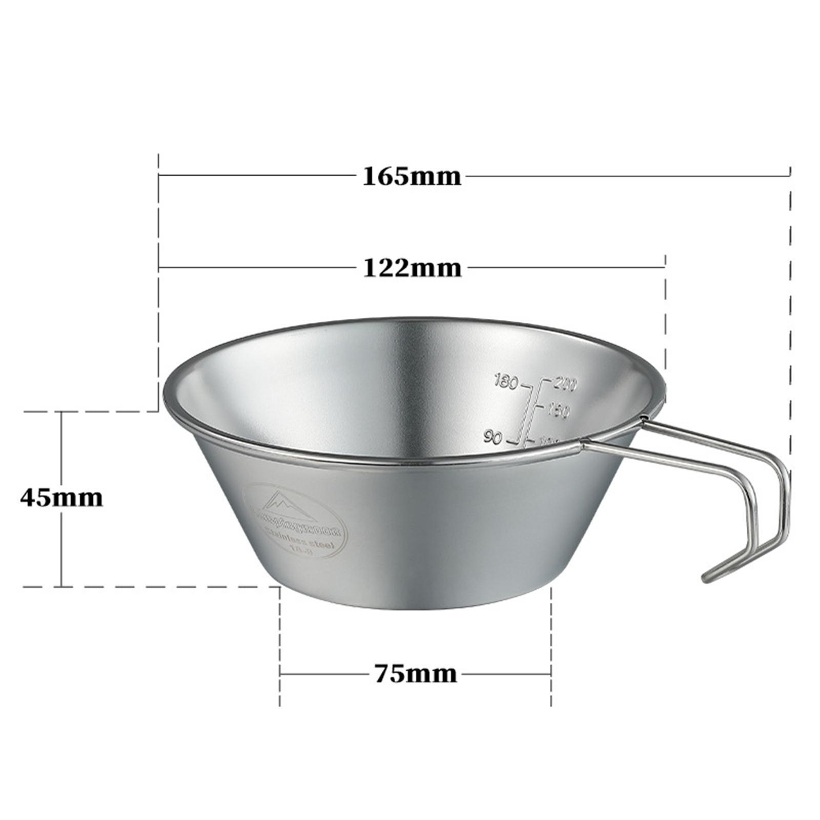 Outdoor Rice Bowl Sauce Pan 310ML Milk Noodles Steak Pot Stackable Food Container Camping Backpacking