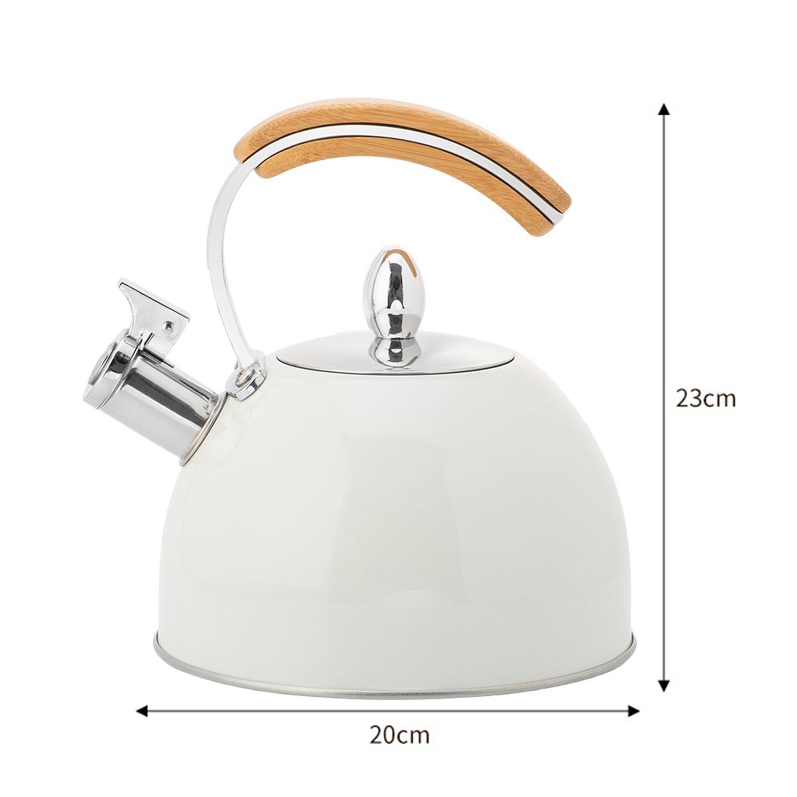 2 Pack 3L Stainless Steel Whistling Tea Kettle Anti-scalding Coffee Tea Pot for Camping
