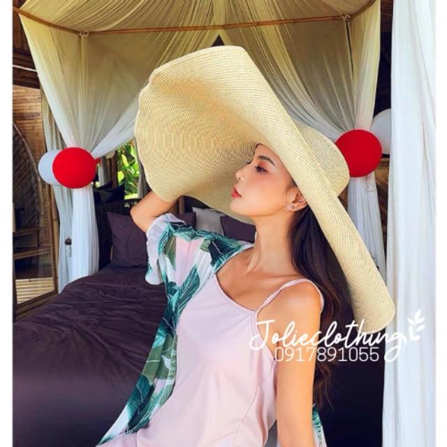 Nón rộng vành mềm mại có thể gấp gọn thời trang đi biển mùa hè dành cho nữ Nhiều màu sắc