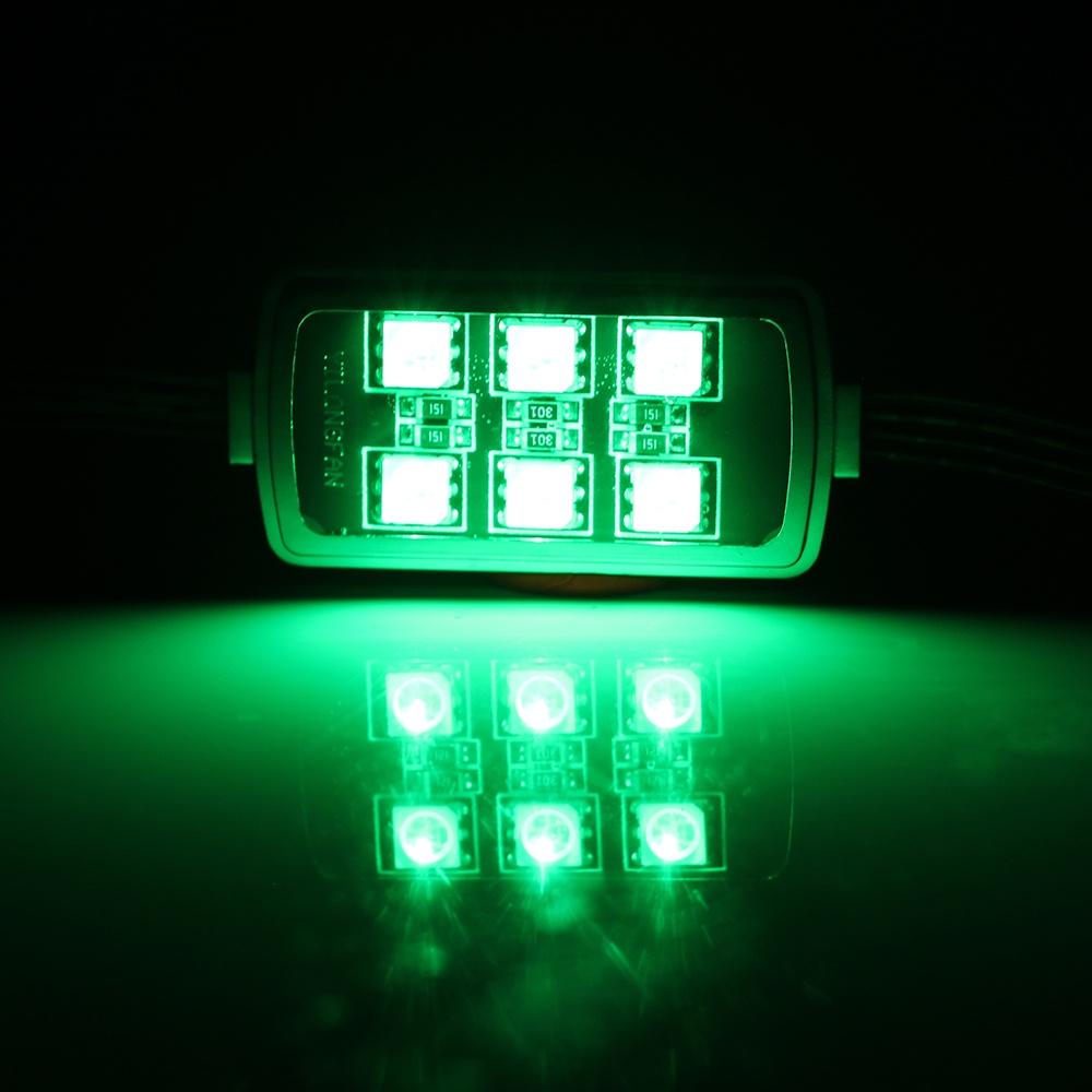 Dây đèn LED 6 RGB 36 bóng không dây trang trí đuôi xe mô tô thông minh điều khiển từ xa