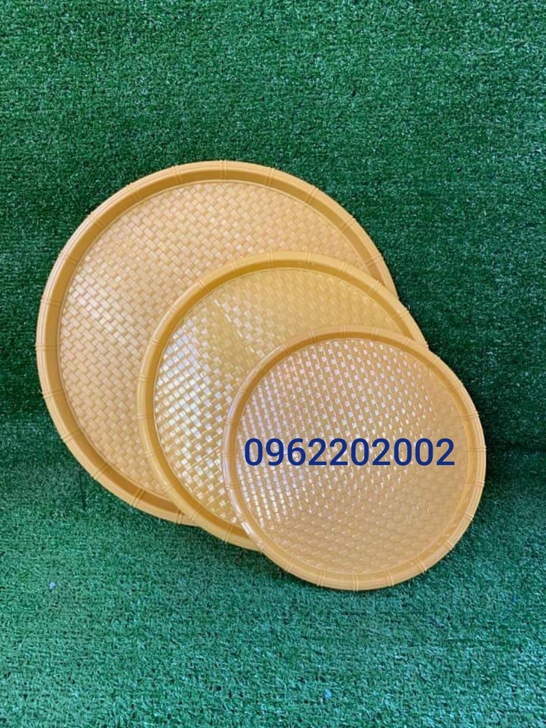 Mâm/Mẹt Nhựa Song Minh Giả Tre Đại 420mm x 30mm (4 Tấc 2)