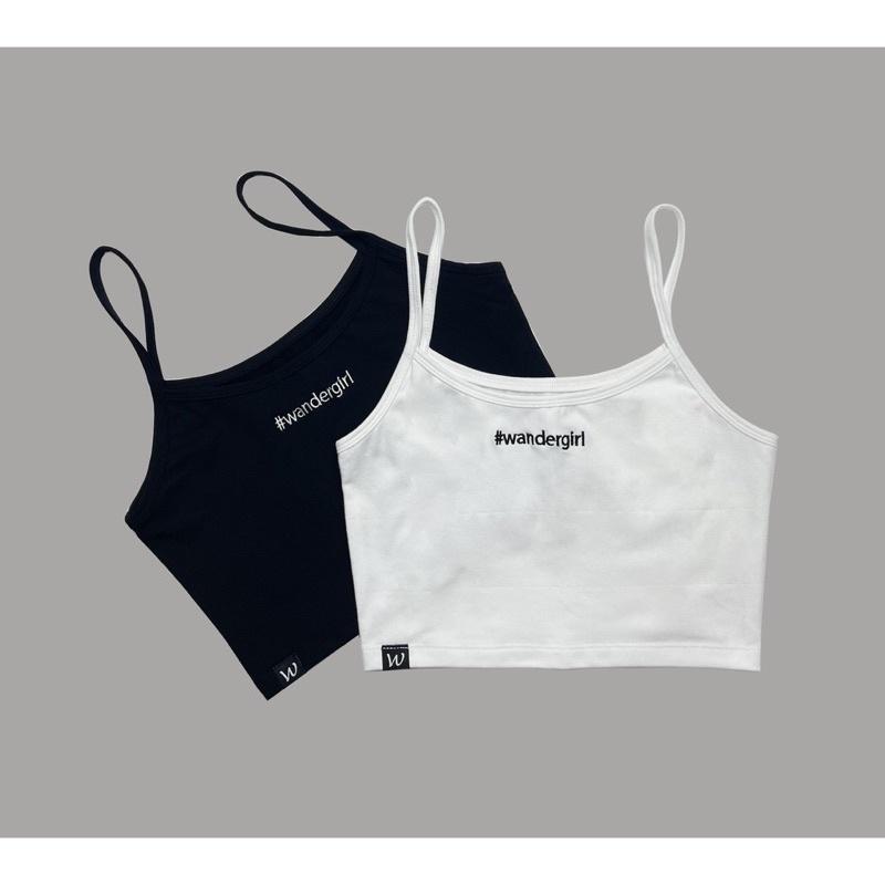 Áo croptop 2 dây thêu Wandergirl 2 màu