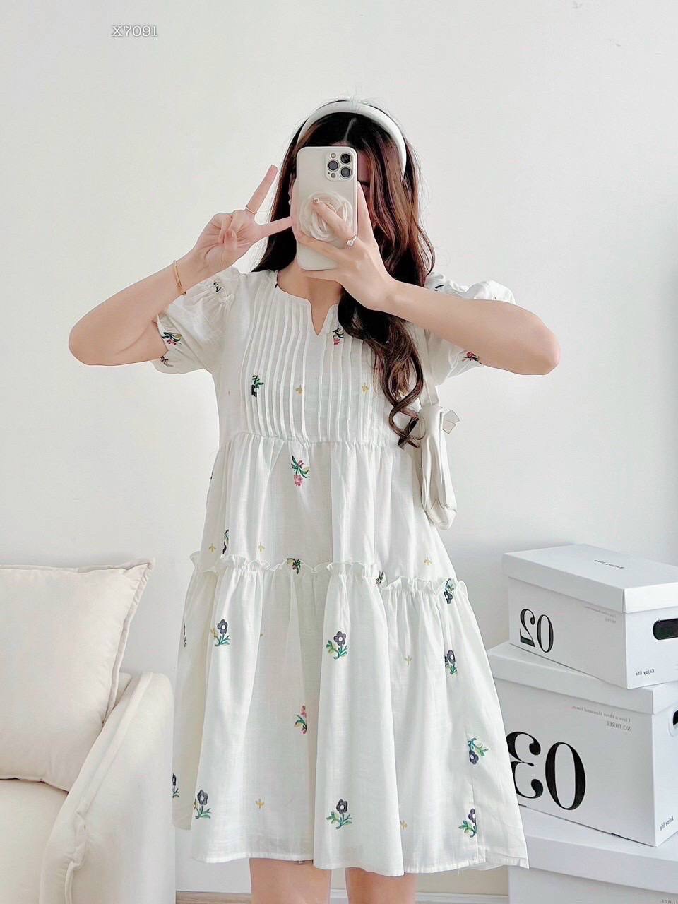 ĐẦM SUÔNG BABYDOLL FORM RỘNG BIG SIZE HOA FLORAL TAY NGẮN BỒNG VÁY XẾP LY ĐI BIỂN DẠO PHỐ DỰ TIỆC