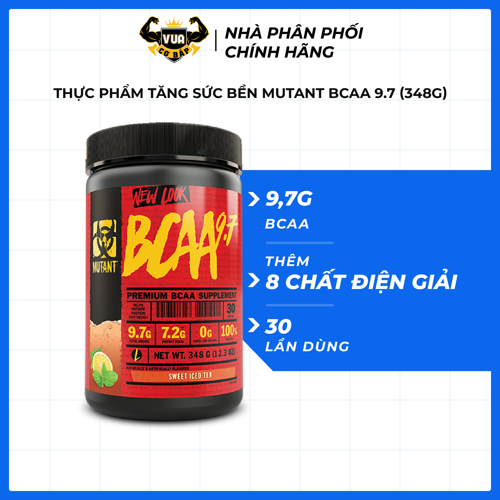 Thực Phẩm Tăng Sức Bền Mutant BCAA 9.7 - Hộp 348g