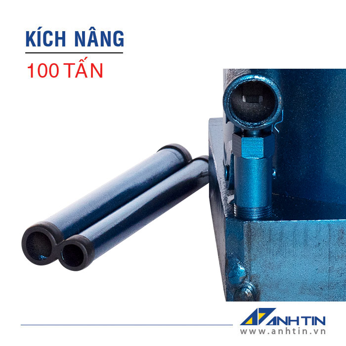 Con đội 100 tấn | Kích nâng xe ô tô xe tải | Kích thủy lực | 100 tấn | Chiều cao nâng 180mm | Chiều cao tối thiểu 330mm