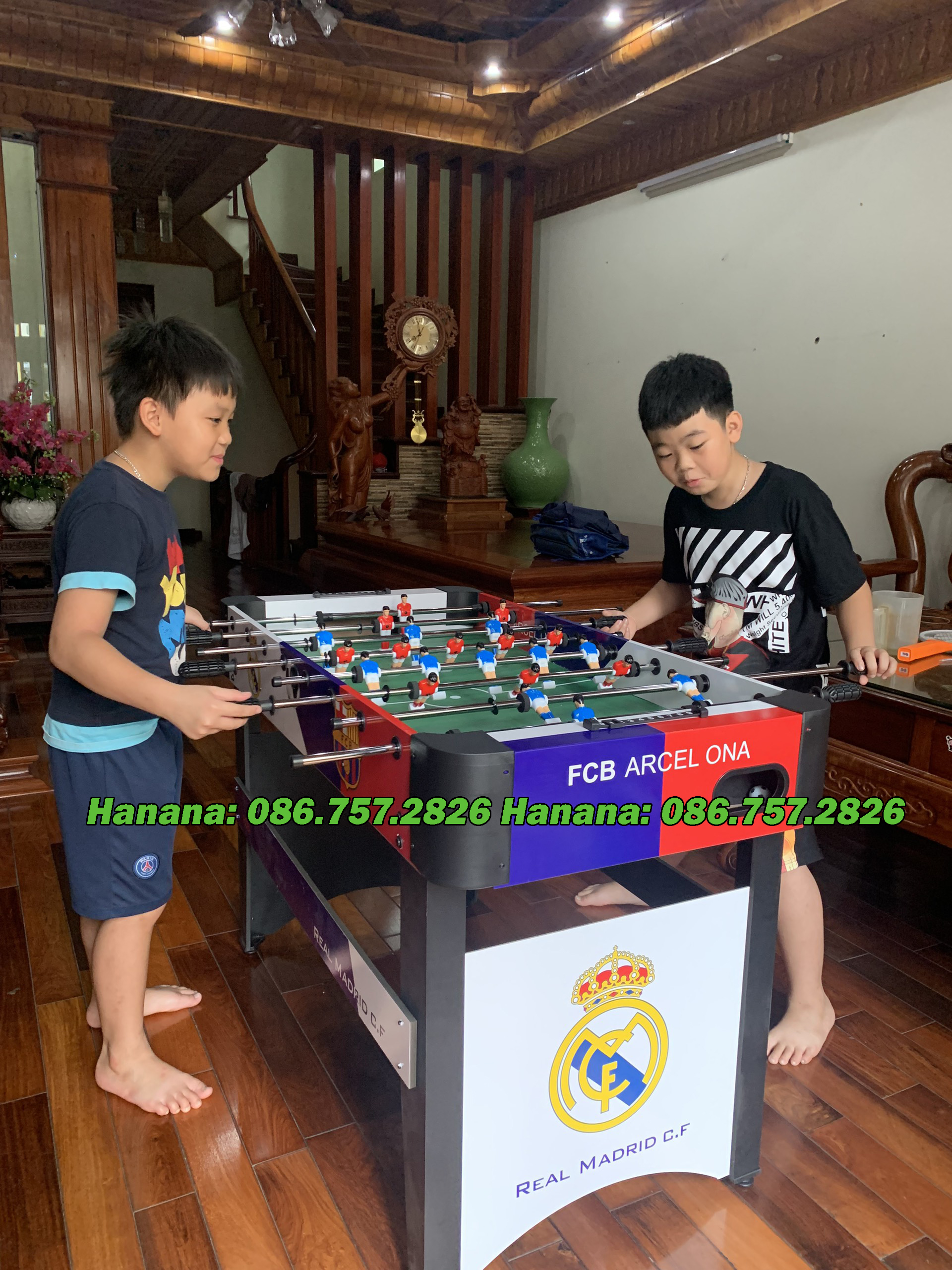 Bàn Bi Lắc Bóng Đá 1m2 Cỡ Lớn 8 Tay Cầm, Bàn Bi Lắc Real Barca 1.2m, Bàn Đá Banh Thể Thao Vận Động Cho Người Lớn, Trẻ Em, Văn Phòng