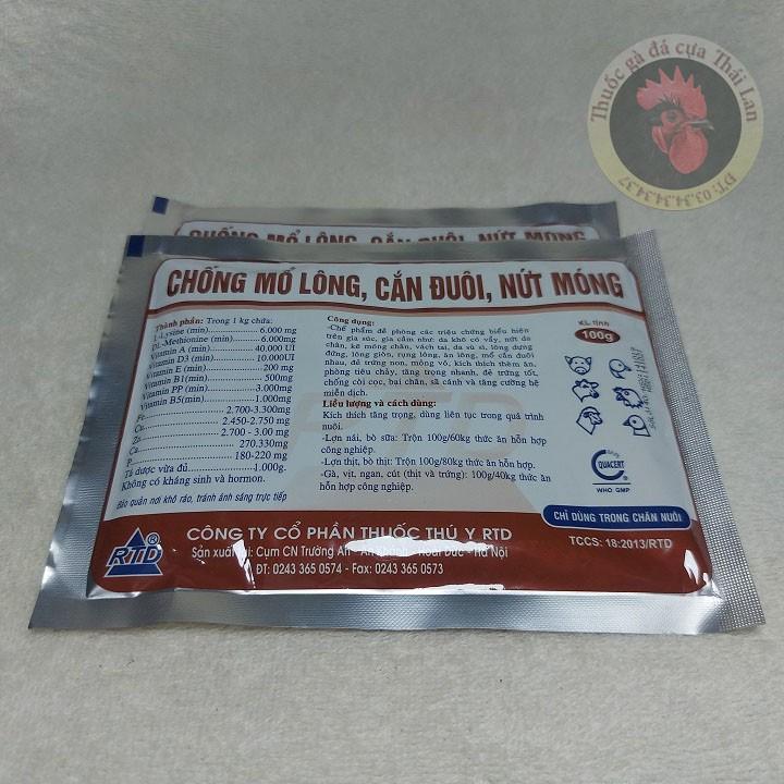 chống mổ long - ăn long - dành cho gà đá - 1 gói / 100 gram