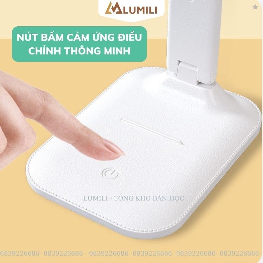 Đèn học để bàn cảm ứng 3 chế độ sáng cho bé, bảo vệ mắt chống cận thị ánh sáng trắng vàng