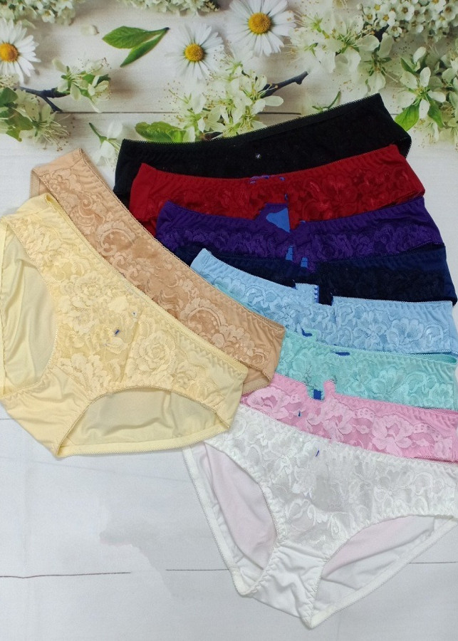 Combo 10 quần lót thun lạnh ren trước  Nhiều màu hàng việt nam - M