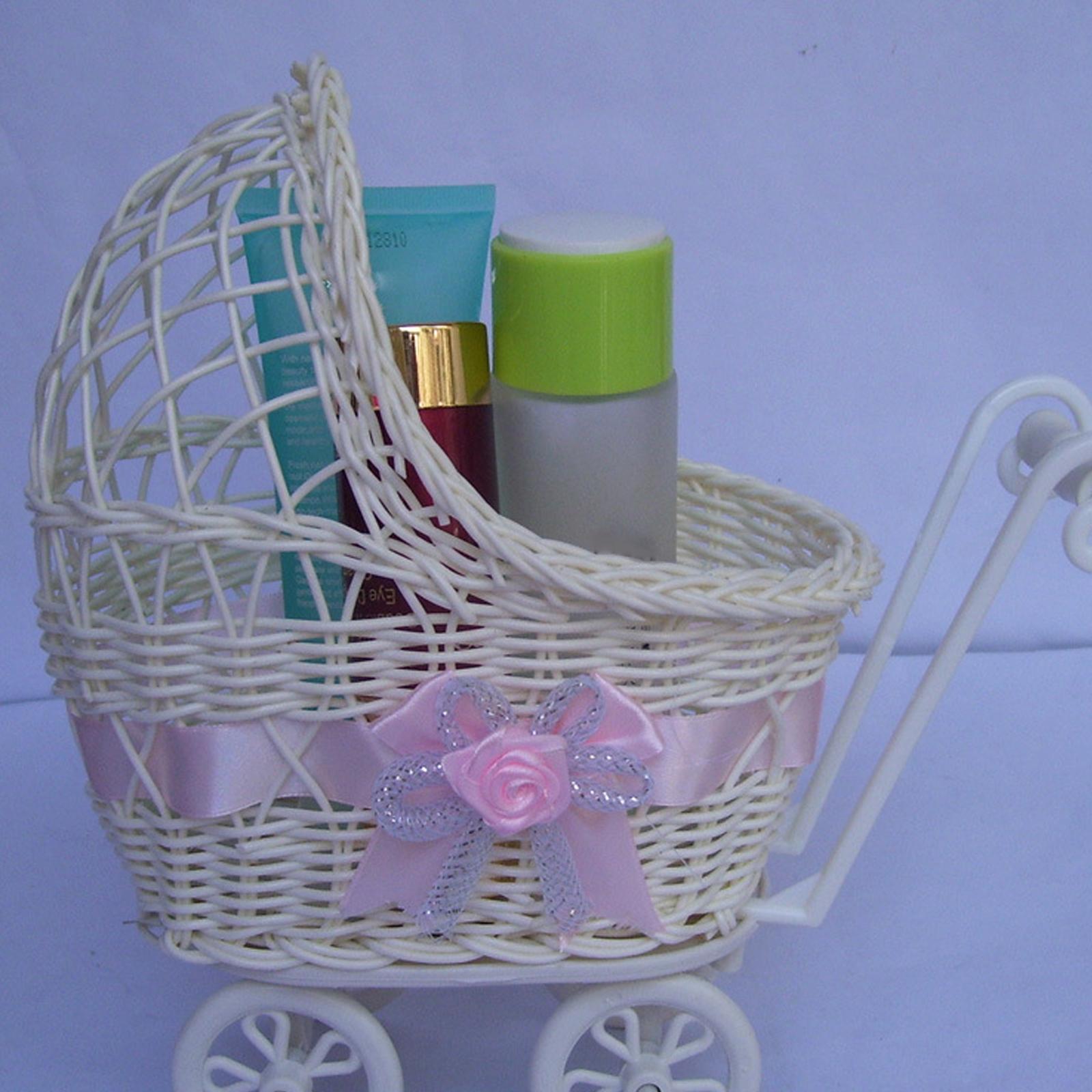 Hand Woven Storage Basket Portable Organiser Multifunctional for Cosmetic