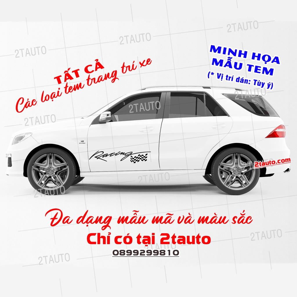 Sticker RACING, logo tem racing dán trang trí ô tô xe hơi chống nước,chống phai màu,mẫu đa dạng độc đáo-MẪU 2