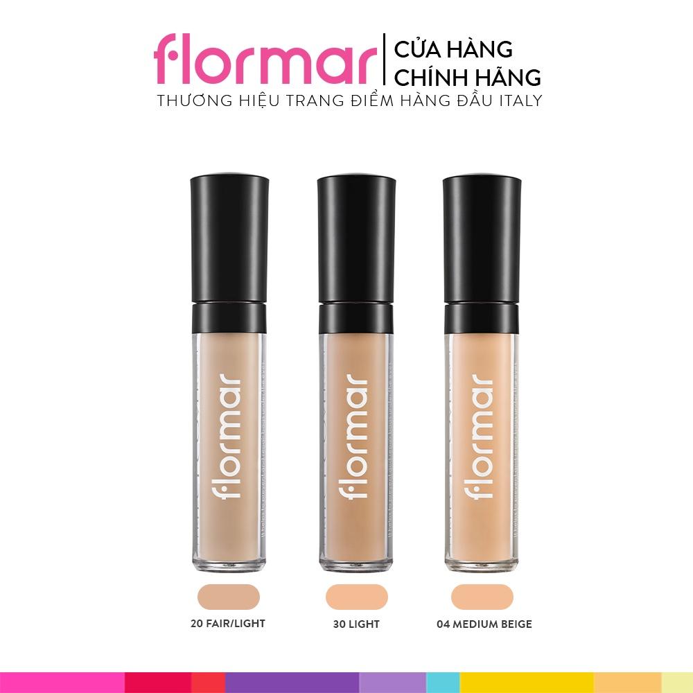 Kem Che Khuyết Điểm Flormar Perfect Coverage Liquid Concealer Giúp Đồng Đều Màu Da, Tạo Lớp Lót Trang Điểm 5ml