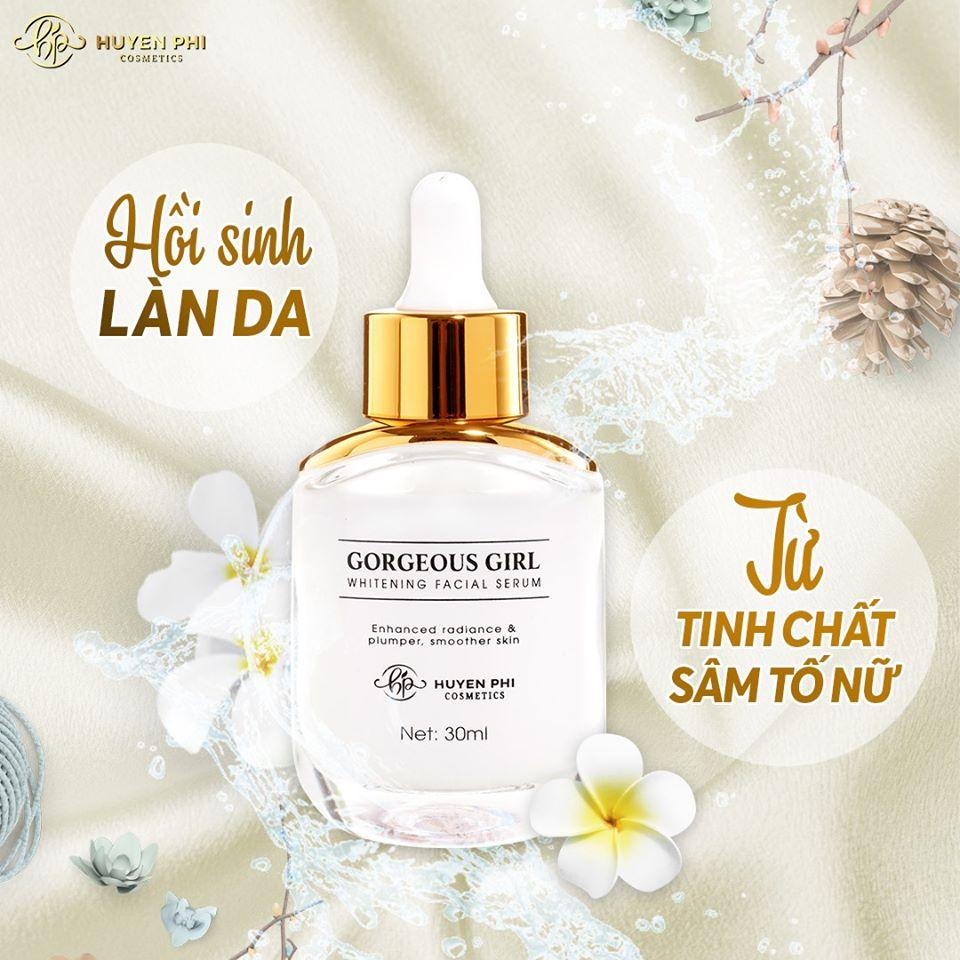 Serum Sâm Huyền Phi GORGEOUS GIRL  - cho da khoẻ mạnh, căng bóng, trắng hồng, tái tạo trẻ,ngăn ngừa lão hoá da