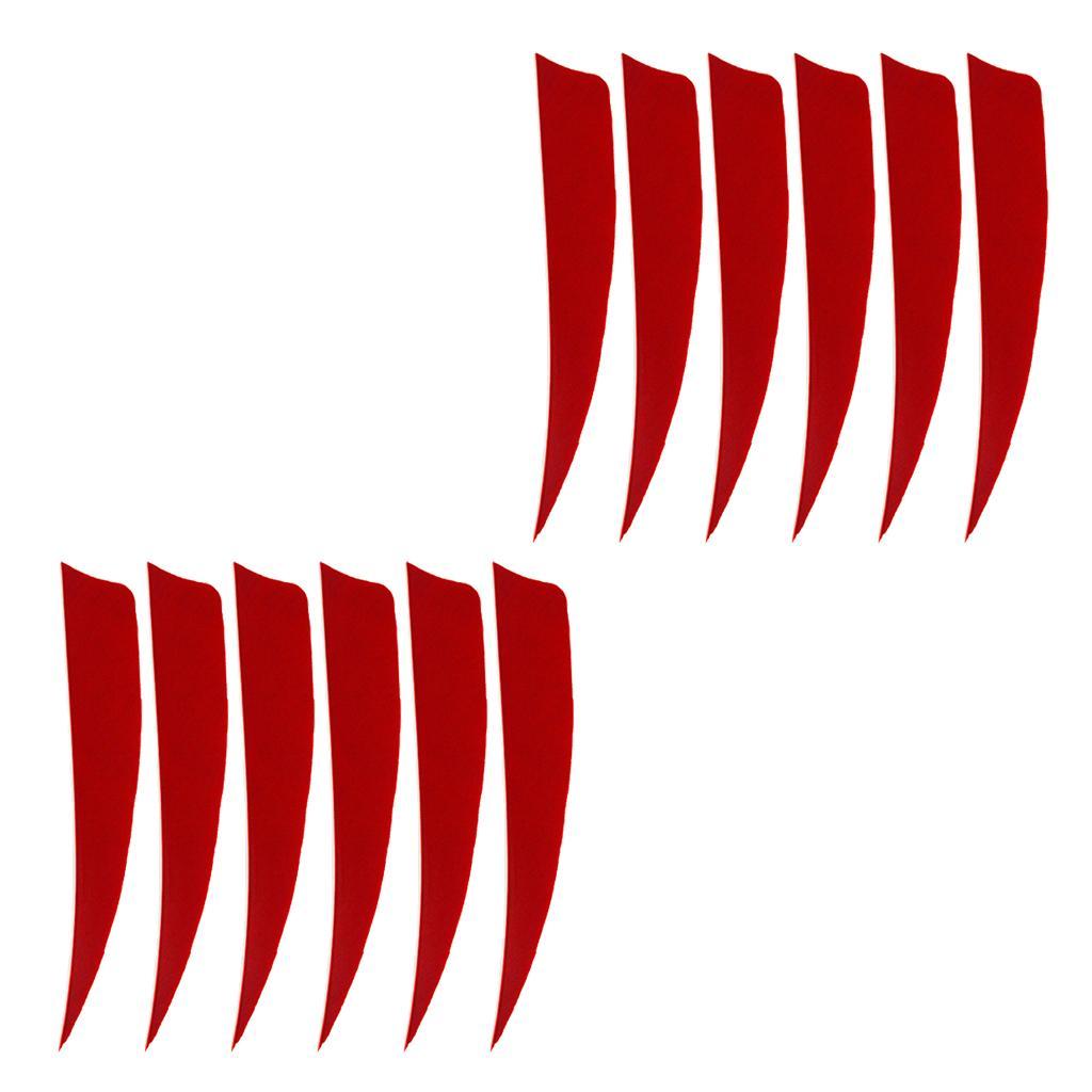 2-6pack 12 Pieces 4 Inch Archery Arrow Feathers Fletchings Vanes Red