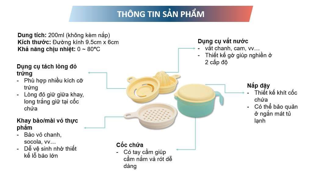 BỘ DỤNG CỤ ĐA NĂNG COOK’S MAID (4 món ) TUPPERWARE