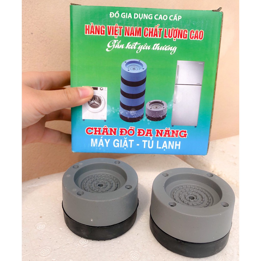 Combo 4 Chân Đế Máy Giặt Chắc Chắn, Miếng Đệm Cao Su Lót Chân Máy Giặt, Tủ Lạnh Chống Di Chuyển, Chống Ồn, Chống Rung, An Toàn  - HENRYSA