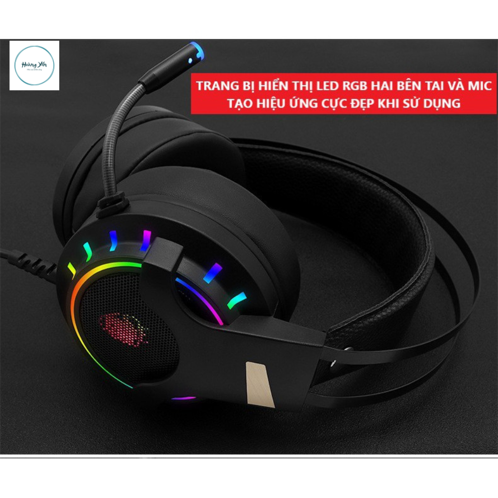 Tai Nghe Chụp Tai Chuyên Game Máy Tính K3 Super Gaming Giả Lập 7.1 USB LED RGB Chống Ồn, Tạp Âm, Siêu Bass