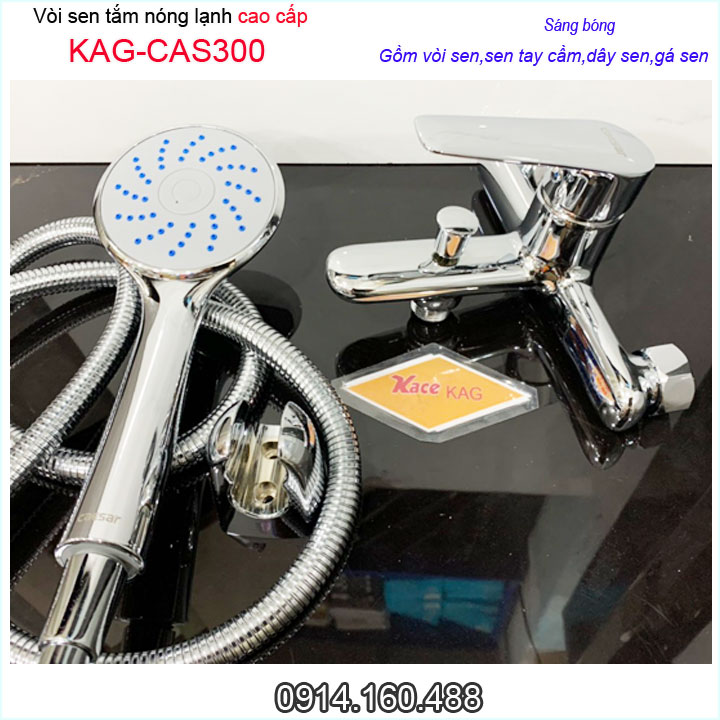 Vòi sen nóng lạnh KAG-CAS300, Vòi gật gù có bát sen dùng cho máy năng lượng mặt trời giá tốt chất lượng