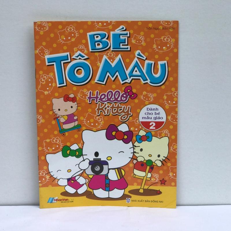 Combo 4 tập /vở bé tô màu helo kitty