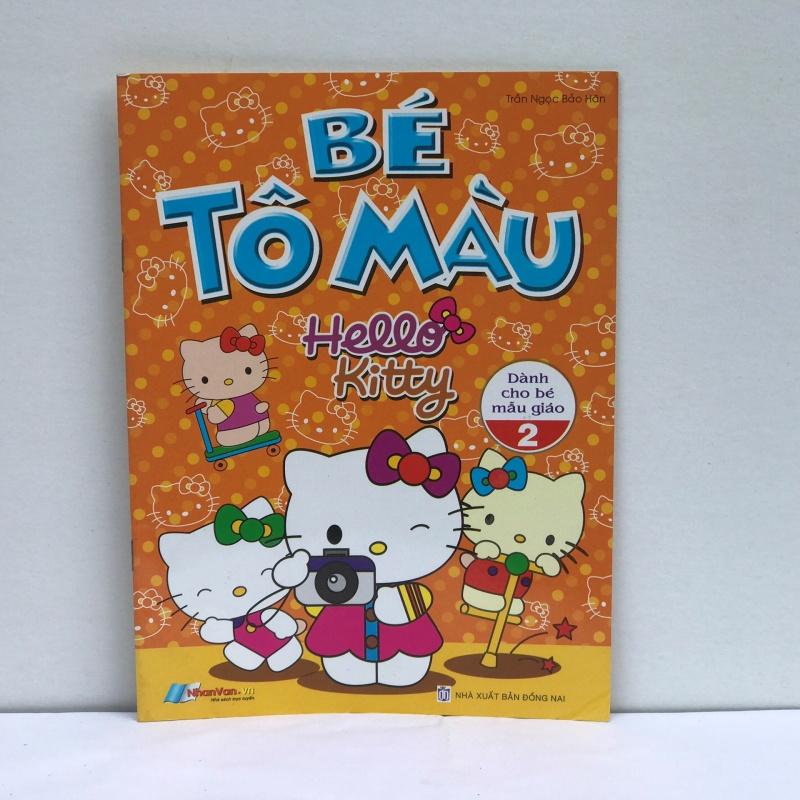 combo 4 tập /vở bé tô màu helo kitty