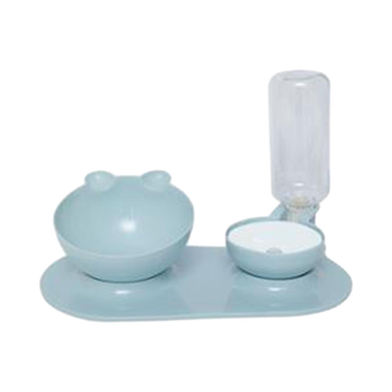 Cat Bowls for Food and Water, Double Bowl Pet Feeder, 15° Raised Cat Feeder, Pet Supplies Container, Pet Water Food Feeder for Small Medium Dogs