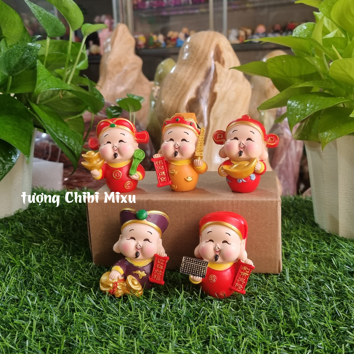 Bộ 05 tượng Ngũ Tài 7cm cao cấp