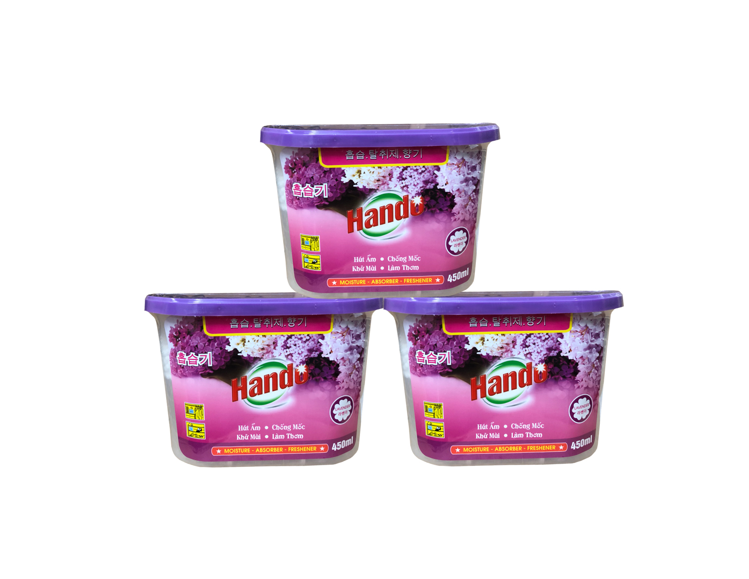 Combo 6 Hộp Hút Ẩm Khử Mùi Nấm Mốc Hương Lavender 450Ml