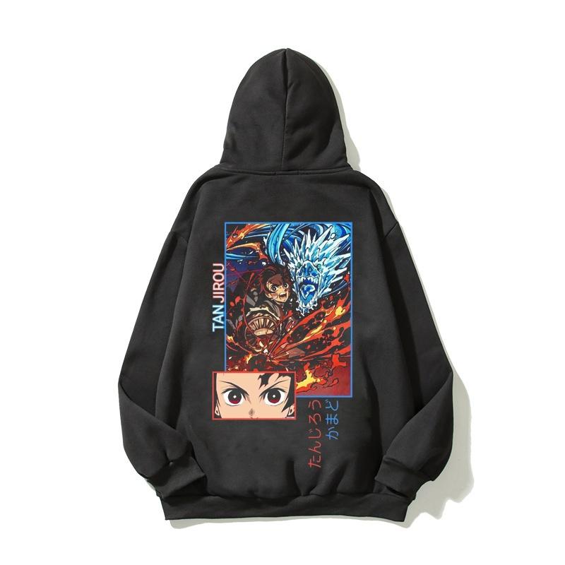 Áo Hoodie Nam Nữ TANJIRO 2 Vải Nỉ Ngoại Dầy Nón 2 Lớp Tay Bo Gân, Anam Store