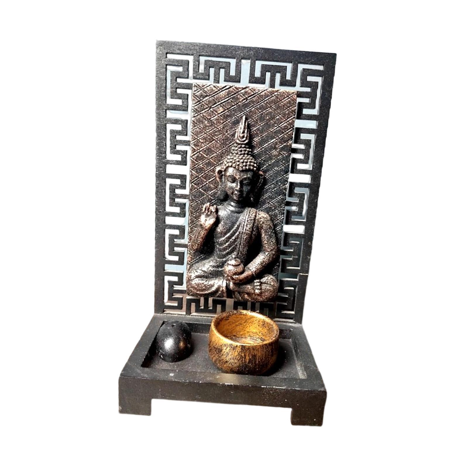 Tealight Candle Holder Buddha Tea Light Holders Desk Candle Stand for Cabinet Decor