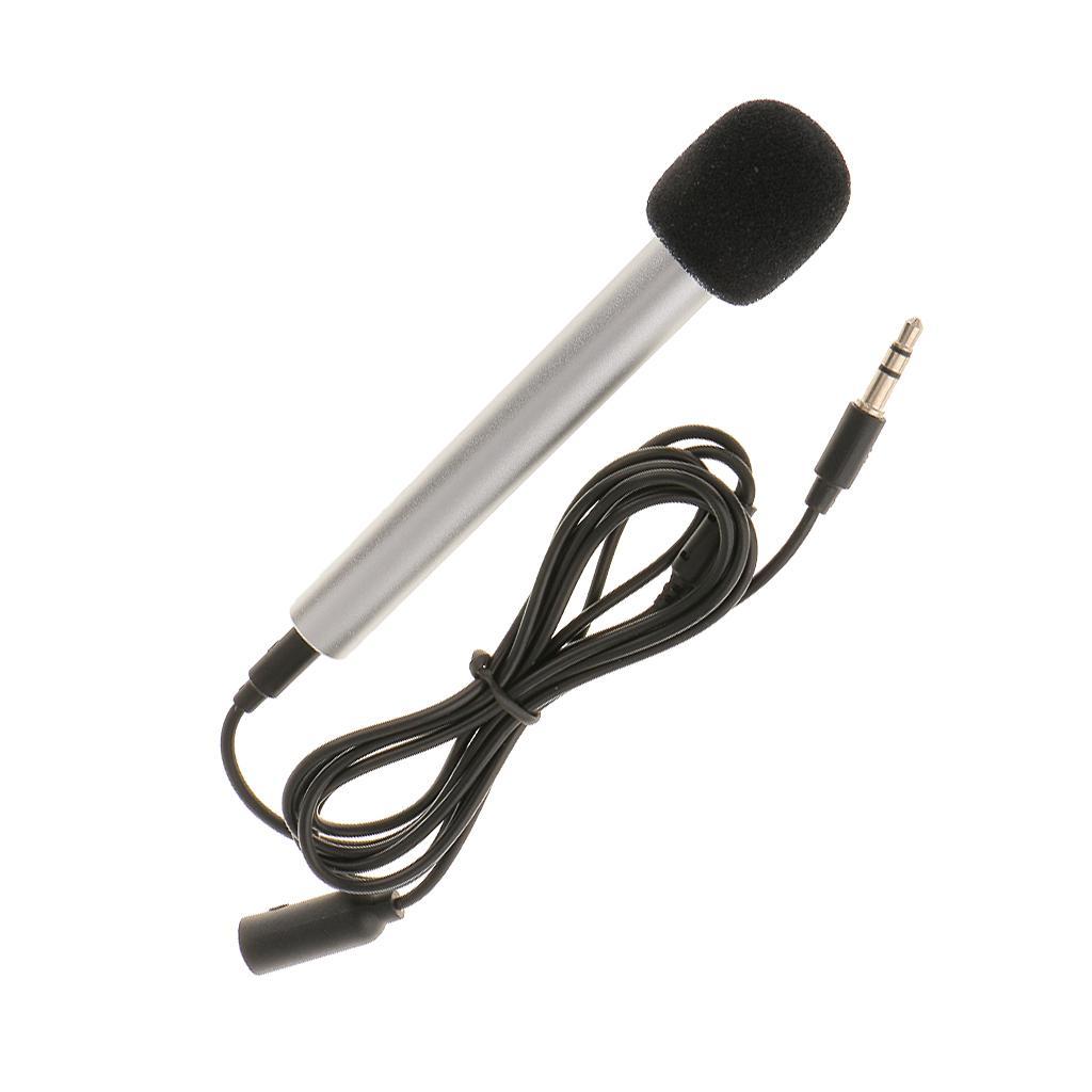 Silver Mini Singing Karaoke Home KTV Microphone Mic for IOS Android Phone