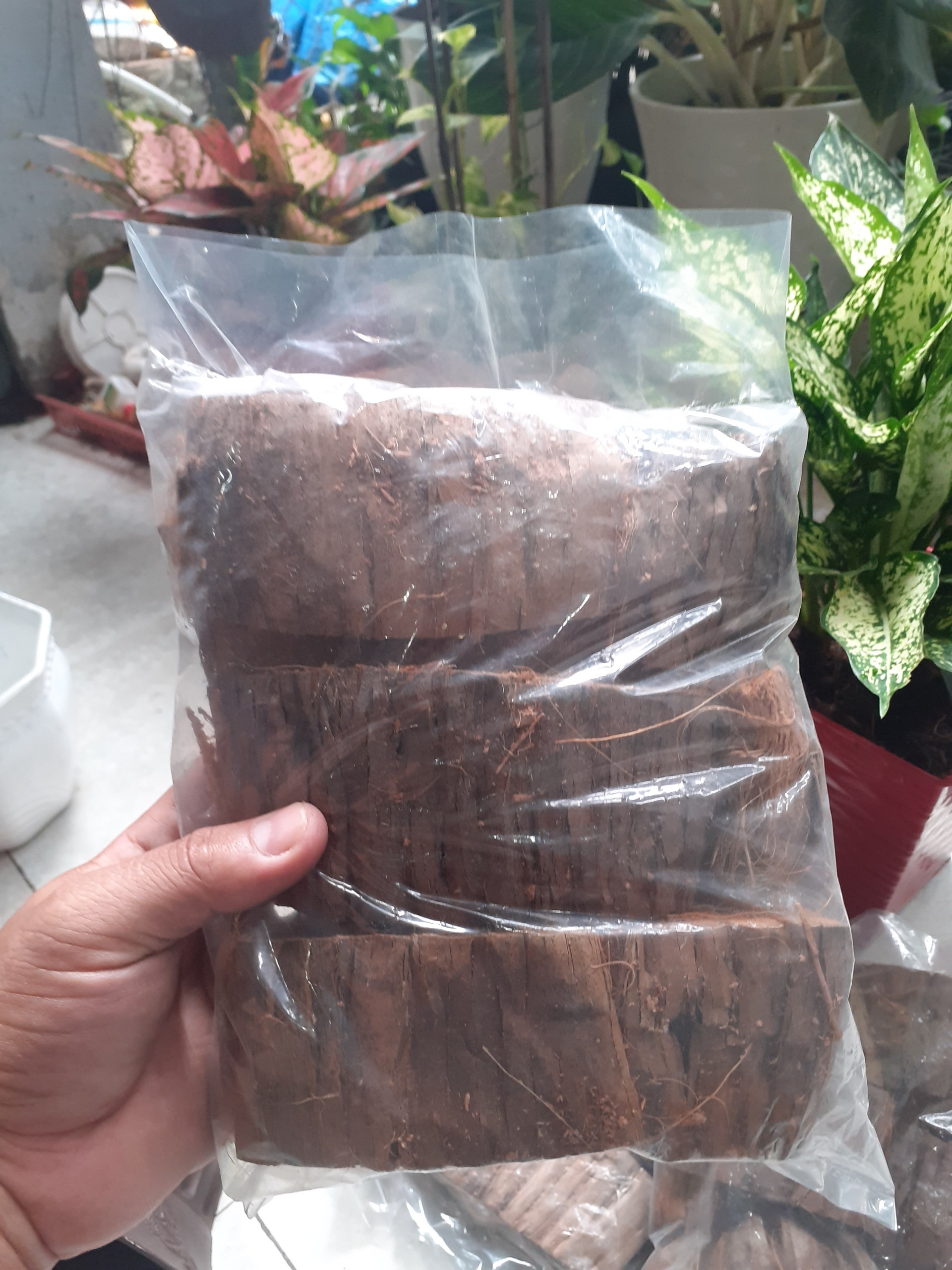 ** Combo 5 bịch xơ dừa nguyên vỏ **