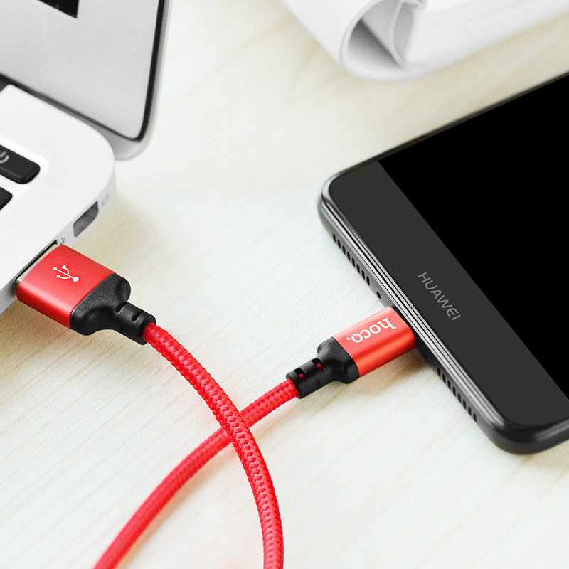 Cáp USB to type-C dây dù X14 chính hãng Hoco 1,2m