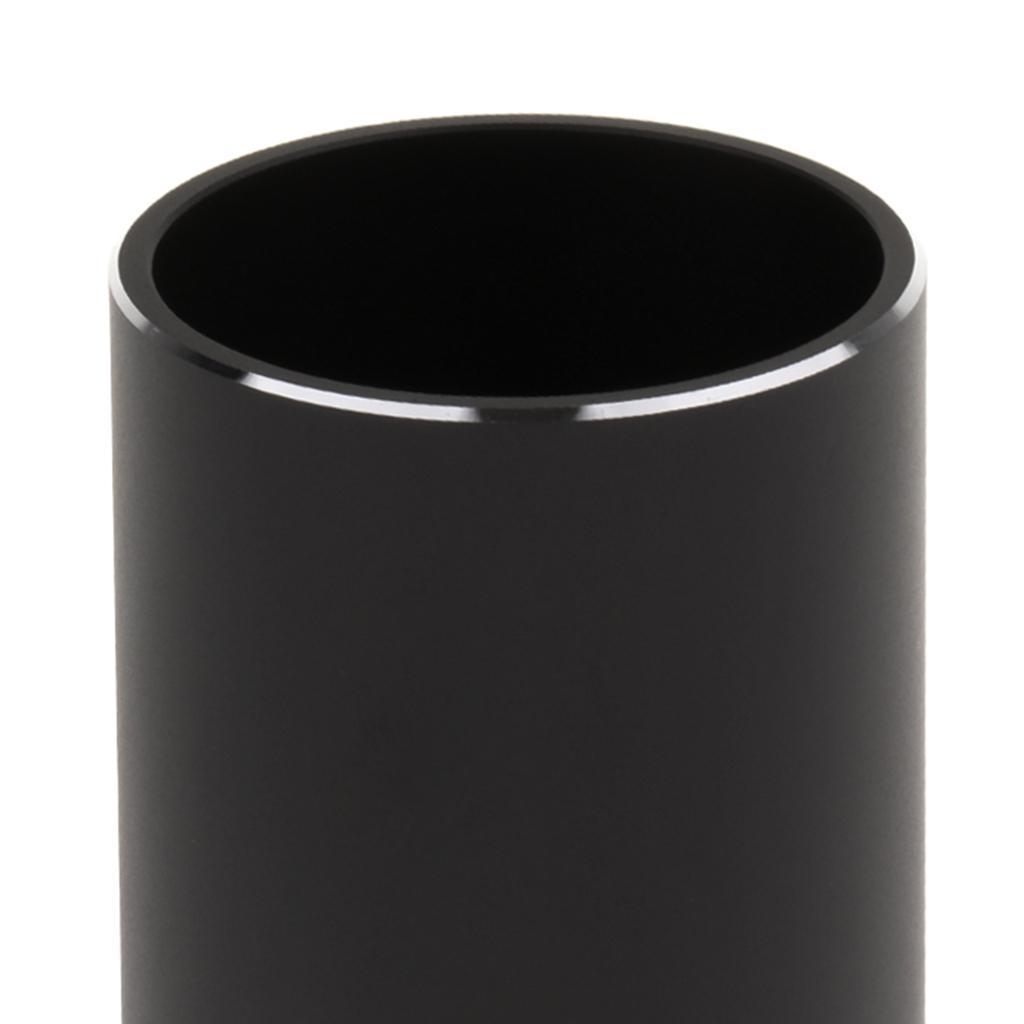 Aluminum Alloy Cylindrical Style Pen Holder Pencil Holder Container - Black