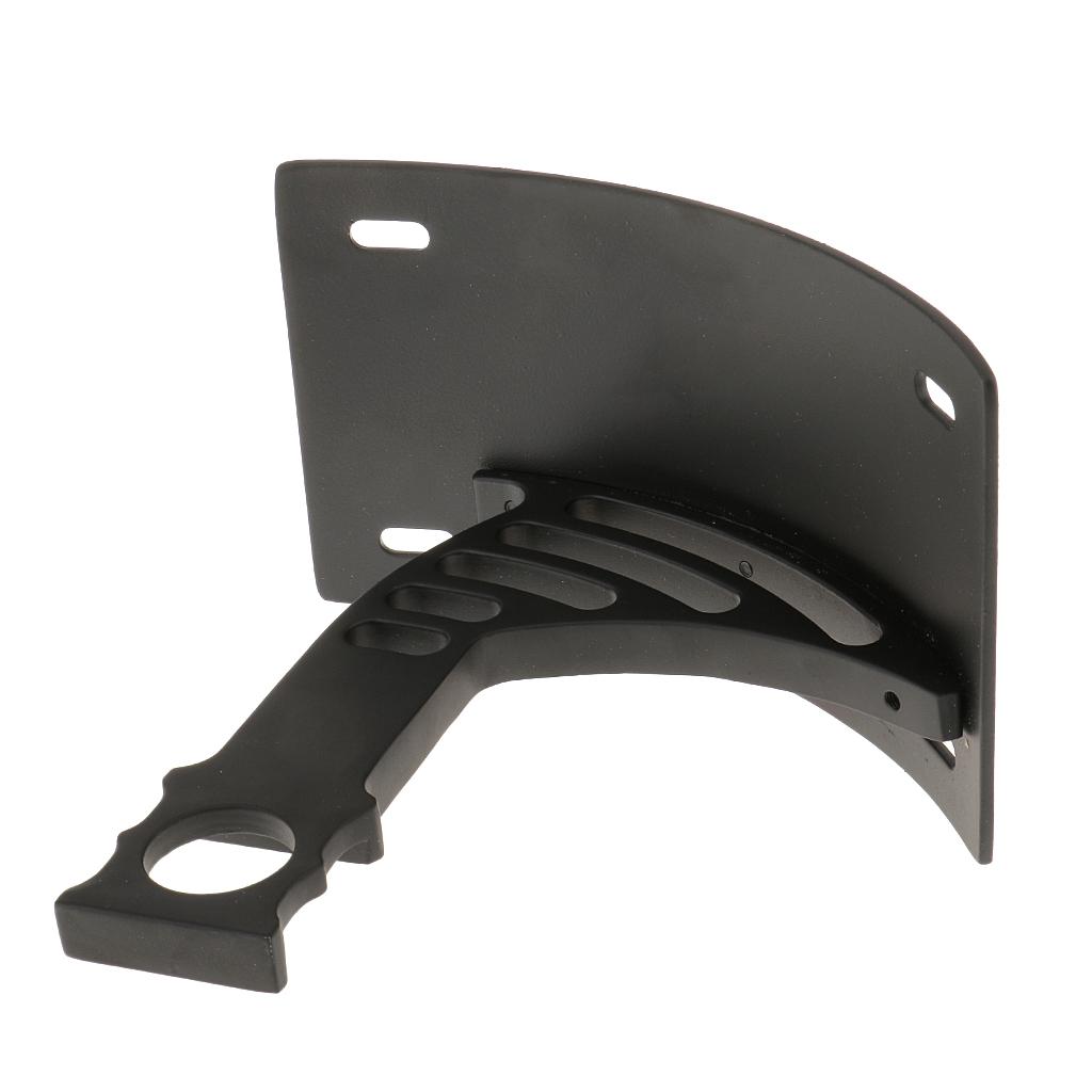 Vertical Motorcycle Swingarm License Plate Mount Bracket Curved Holder Black