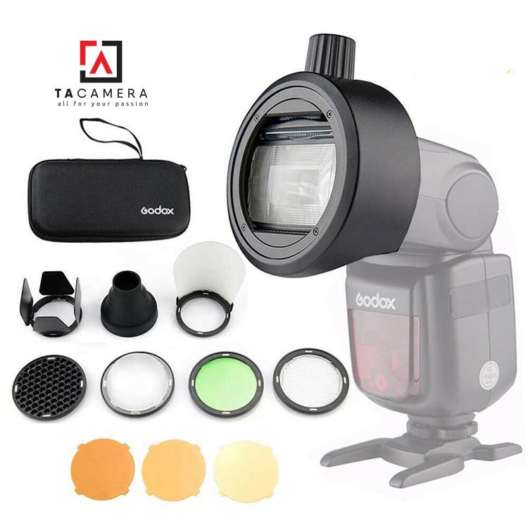 Combo Bộ Tản Sáng Godox AK-R1 + Đế Nam Châm S-R1 - Hàng Chính Hãng