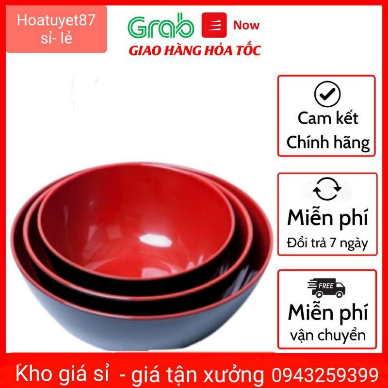 Tô Nhựa - Chén Nhựa Nhỏ Đen Bóng- Fataco