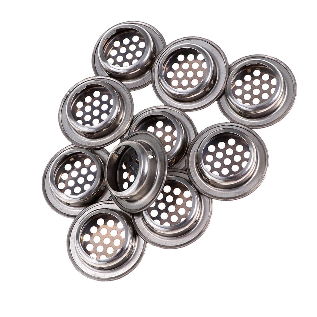 3X Stainless Steel Air Vent Louver Round Hole Air Vent Cover Louver 25mm