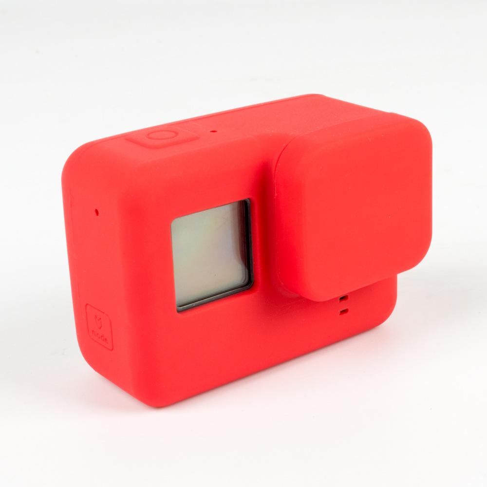 Đối với các phụ kiện Go Pro Phụ kiện Máy ảnh hành động Vỏ bảo vệ Silicone Case Lens Lens nắp nắp cho GoPro Hero 5 6 7 Máy ảnh anh hùng đen
