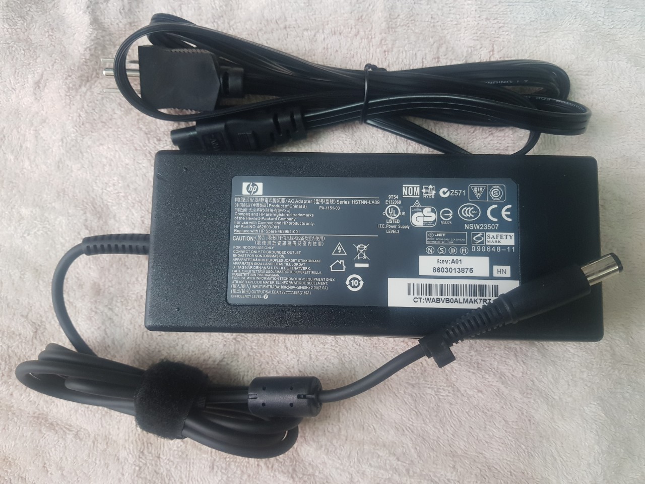 Sạc laptop HP 150w (19v-7,89A) đầu kim to 7.4mm*5.5mm, adapter sạc laptop dùng cho hp Elitebook 8560w - 8570w - Hàng chính hãng