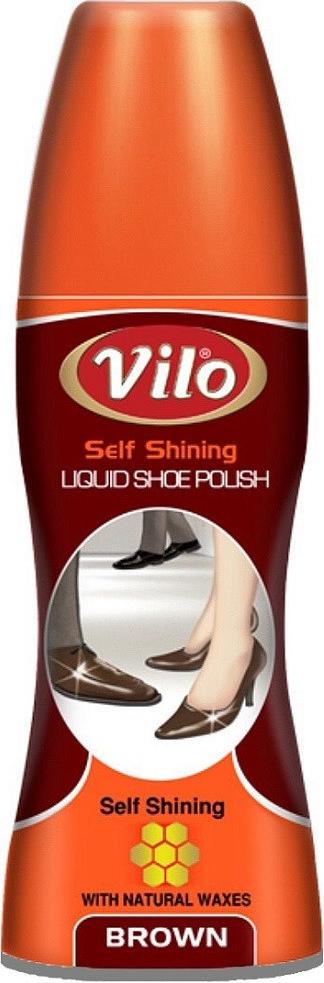 Xi nước đánh bóng giày Vilo liquid shoe polish 80ml (màu nâu)