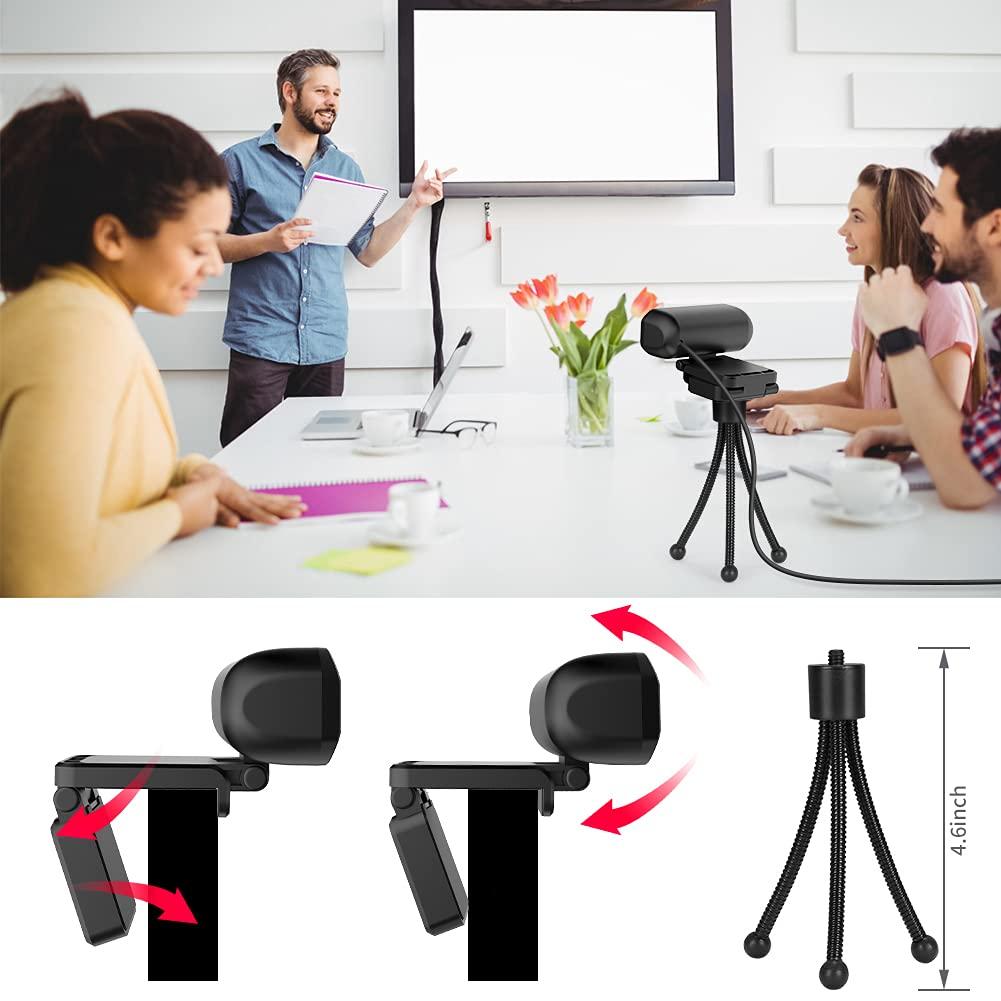 Webcam, camera máy ảnh phát trực tuyến cam, webcam 1080p với micrô cho skype, facetime, gọi video và ghi âm, nghiên cứu, hội nghị web