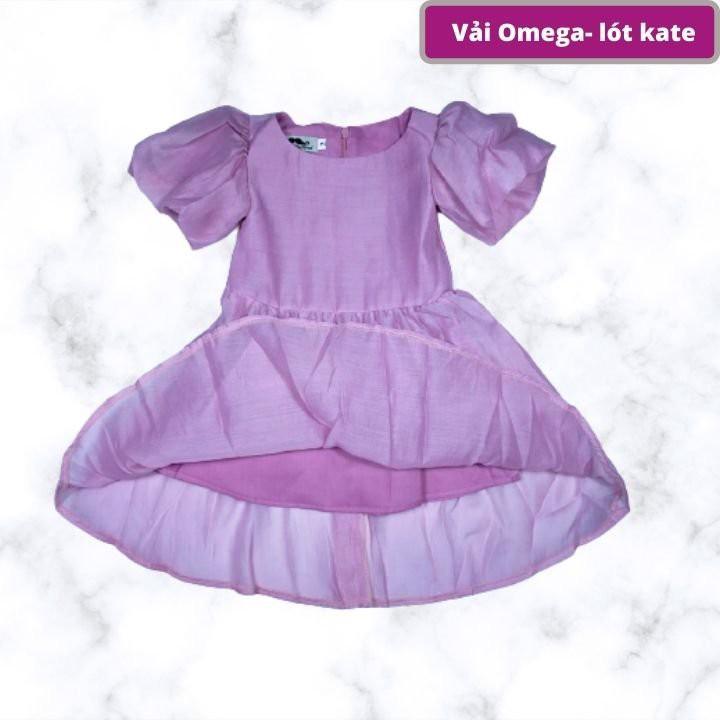 Đầm bé gái nhún vai từ 10-45kg - đầm dự tiệc-chất liệu vải Ome lót kate - Hương Nhiên