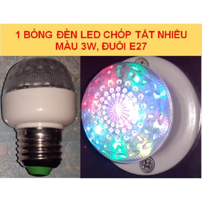 Bóng đèn chanh tròn đủ màu chớp nháy 3w đuôi E27