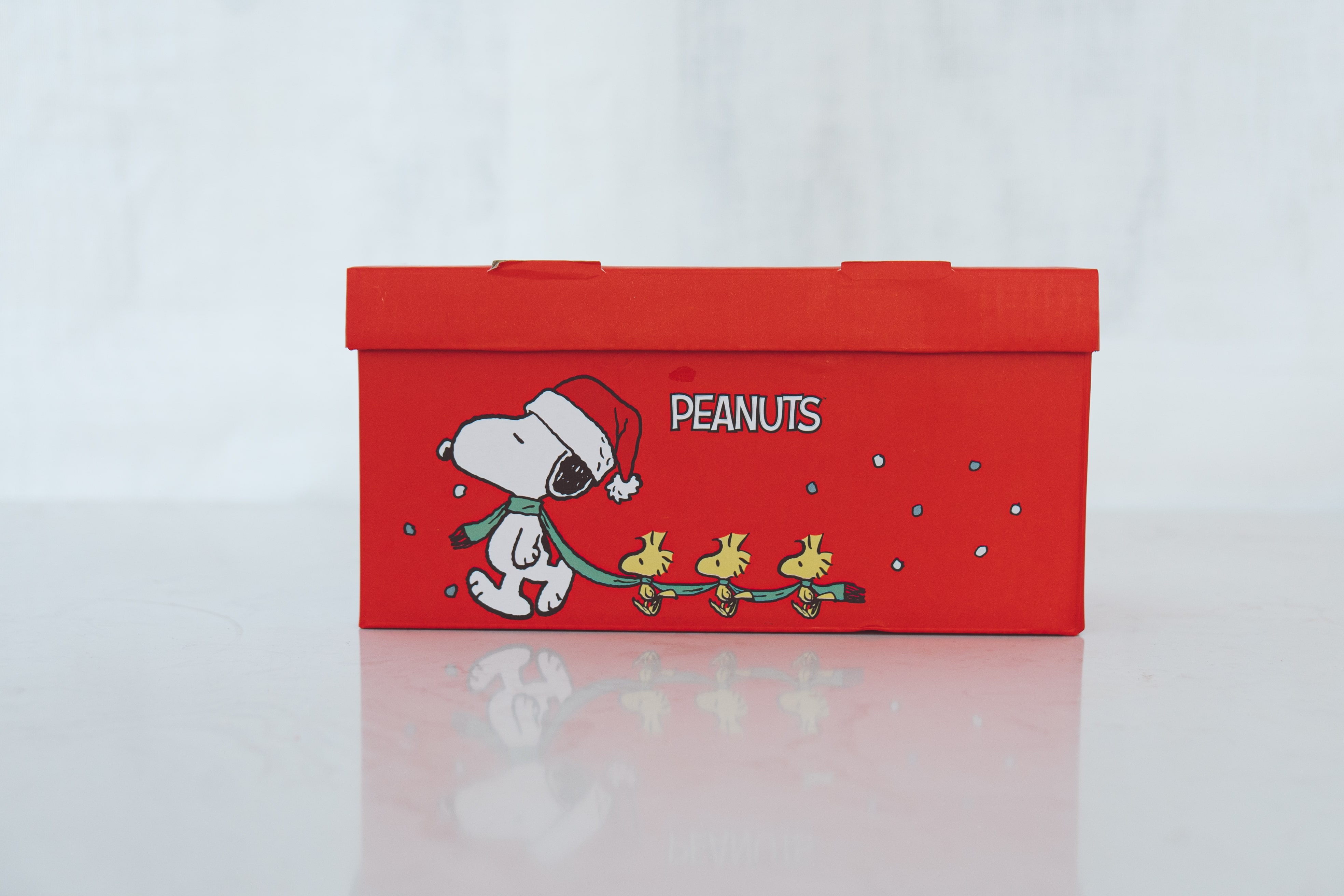 BỘ HAI CỐC CORNINGWARE, HÌNH SNOOPY SNOW, SỨ XƯƠNG, KÈM HỘP ĐỰNG