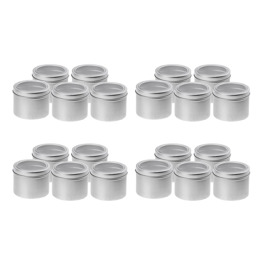 20 chiếc 100 ml Rỗng Nhôm Đựng Mỹ Phẩm Nồi Bình Tín Hộp Đựng có Nắp Vặn